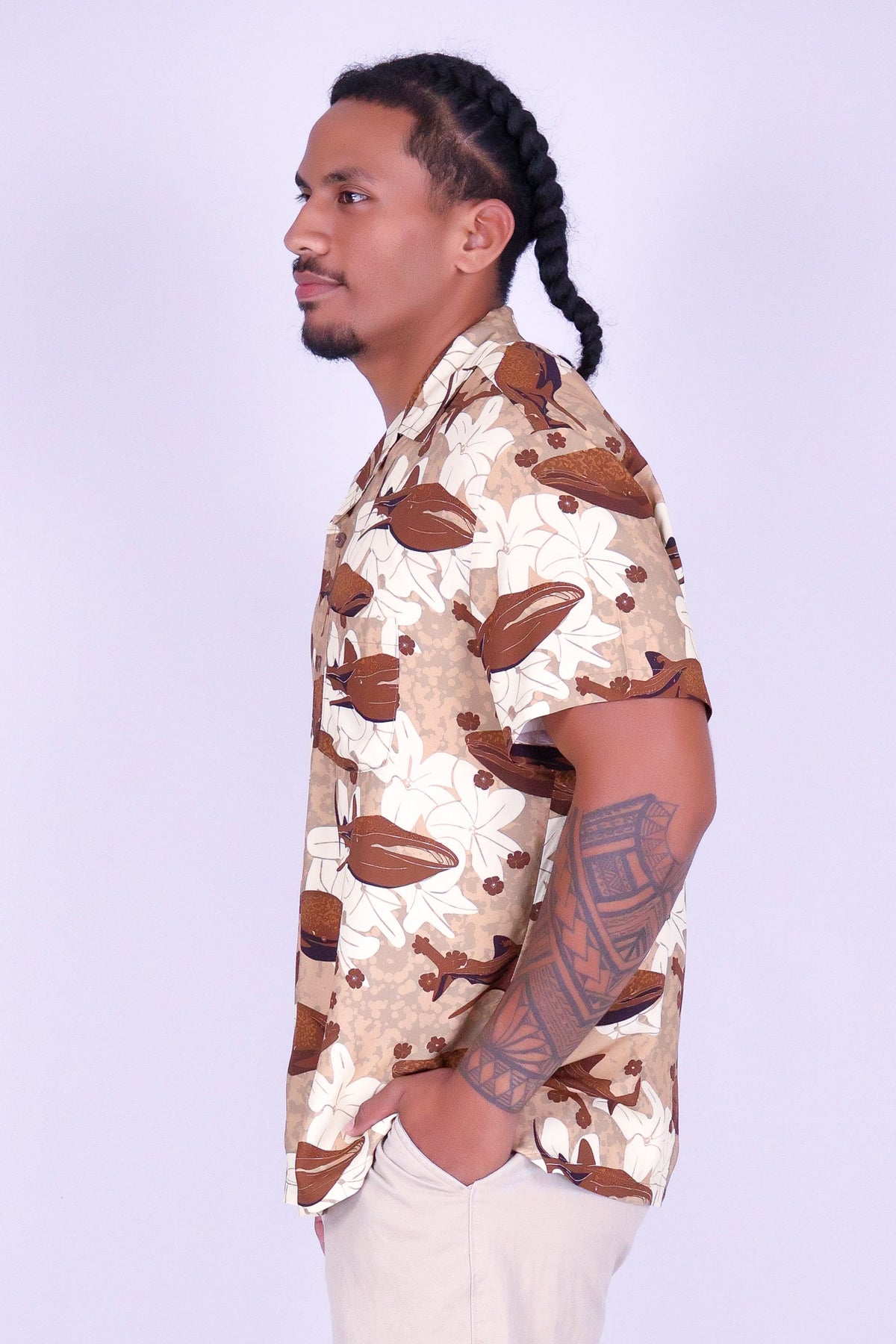 BLOOMS BY THE SEA COLLARED SHIRT | MEN'S S-3XL