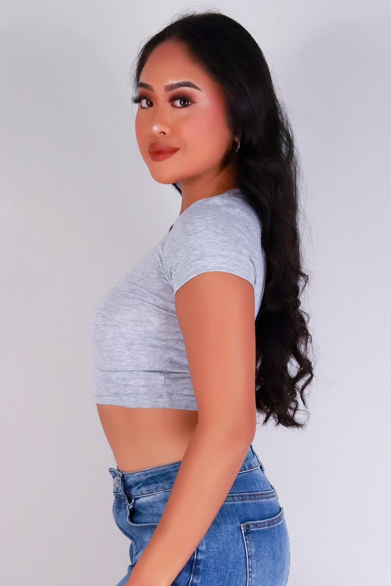 Jeans Warehouse Hawaii - S/S SOLID BASIC - PART OF THE CREW TOP | By ROSIO