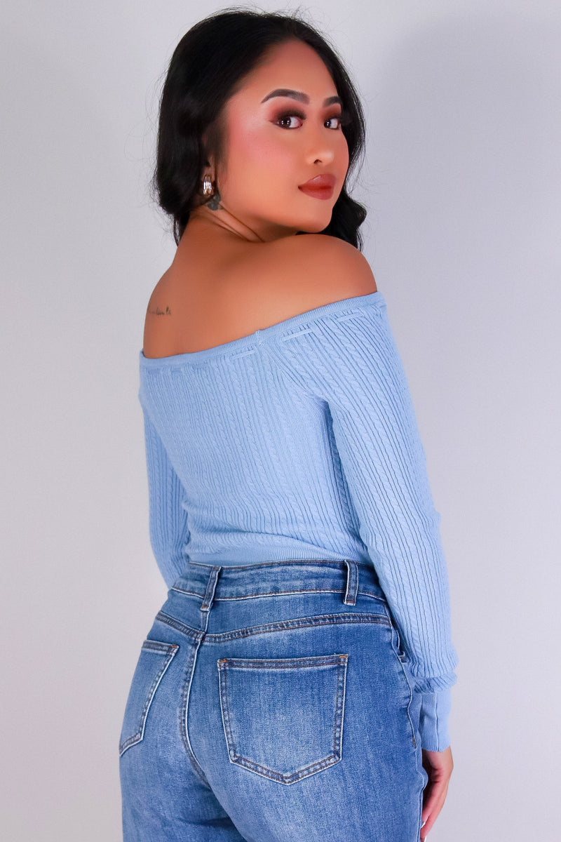 Jeans Warehouse Hawaii - SOLID LONG SLV TOPS - FALL FOR ME SWEATER OFF SHOULDER TOP | By IKEDDI IMPORTS