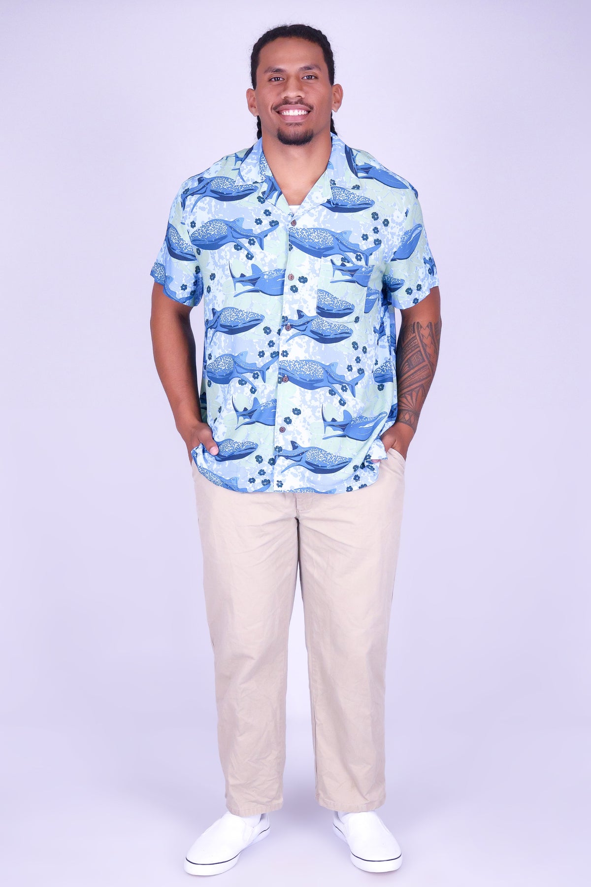 BLOOMS BY THE SEA COLLARED SHIRT | MEN'S S-3XL