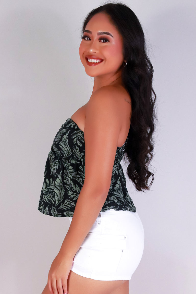 Jeans Warehouse Hawaii - TANK PRINT WOVEN DRESSY TOPS - SEASIDE BREEZE TUBE TOP | By PAPERMOON/ B_ENVIED