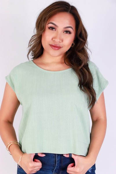 Jeans Warehouse Hawaii - S/S SOLID WOVEN TOPS - LINEN BREEZE TOP | By OLIVE & CO