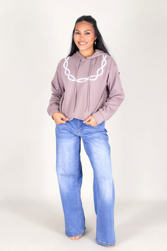 CROWN FLOWER TWIST LEI HOODIE