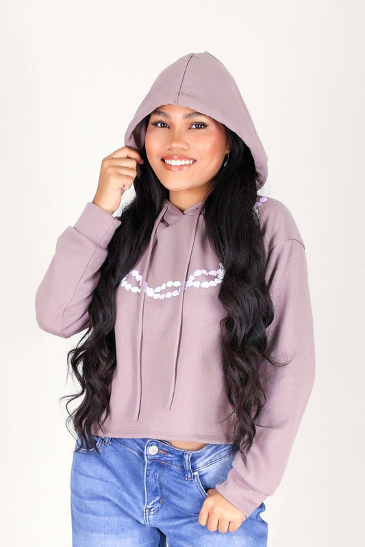 CROWN FLOWER TWIST LEI HOODIE