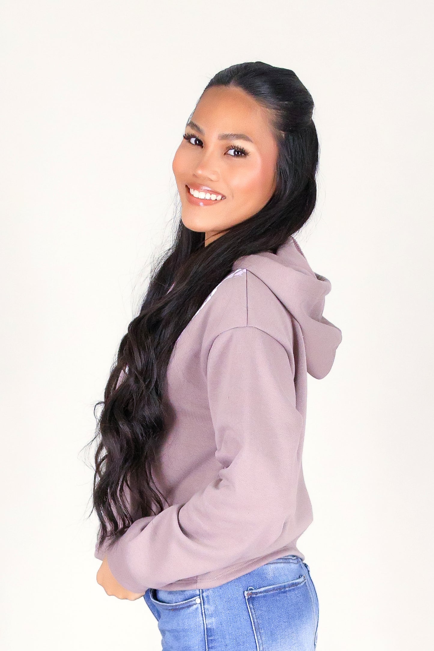 CROWN FLOWER TWIST LEI HOODIE