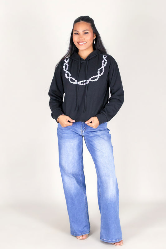 CROWN FLOWER TWIST LEI HOODIE