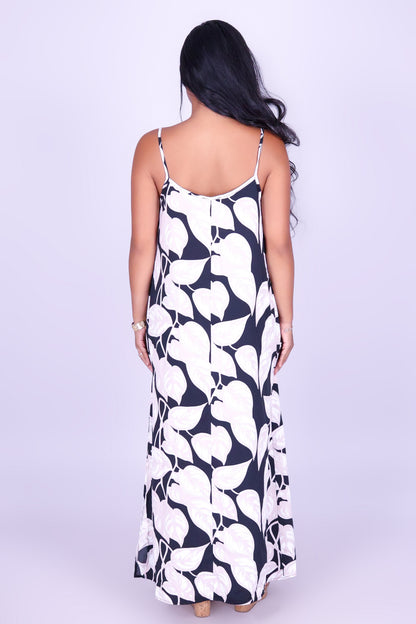 IVORY MONSTERA MAXI DRESS