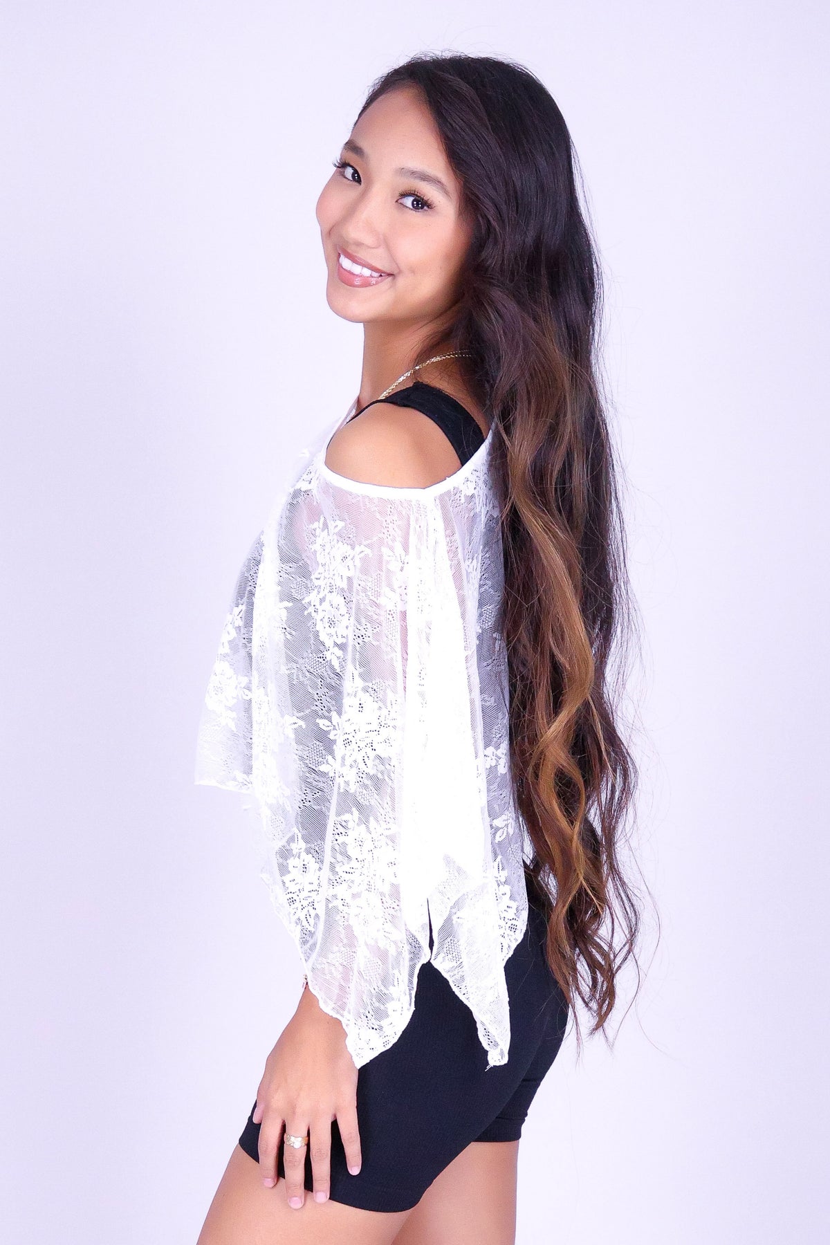 THINGS WE KEEP LACE PONCHO