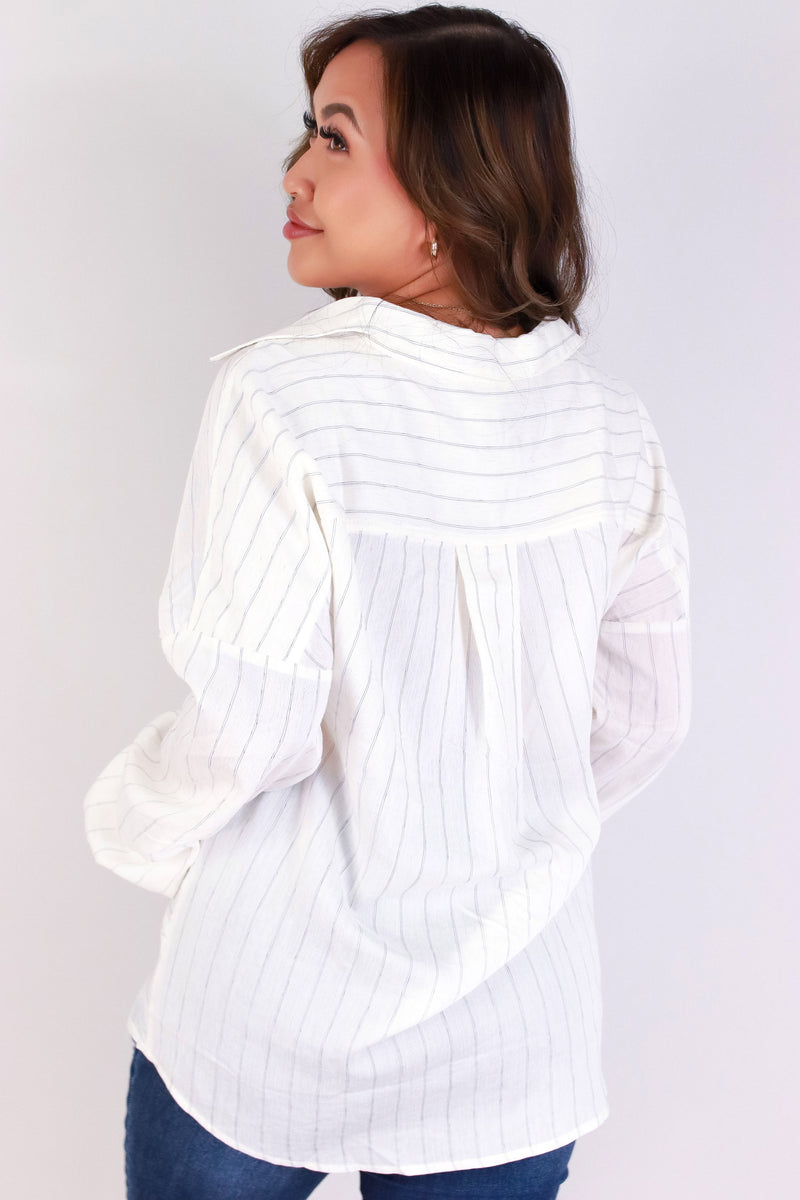 Jeans Warehouse Hawaii - 3/4 & L/S PRINT WOVEN TOPS - EASY FLOW BUTTON-UP TOP | By VERY J