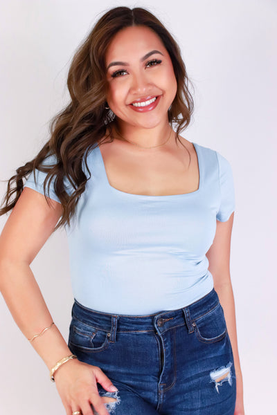 Jeans Warehouse Hawaii - S/S SOLID KNIT TOPS - BE ABOUT IT BODYSUIT | By OLIVE & CO