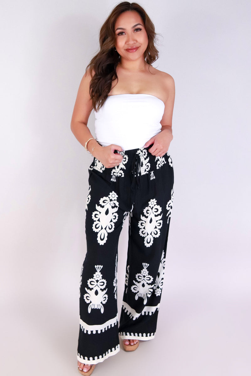 Jeans Warehouse Hawaii - PRINT WOVEN PANTS - SMOCK VIBE PANTS | By MINTEE 16