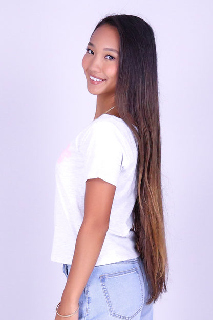 3 HIBISCUS OFF SHOULDER TEE