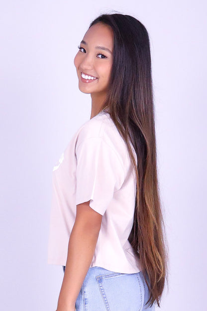 ALOHA HIBISCUS CROP TEE