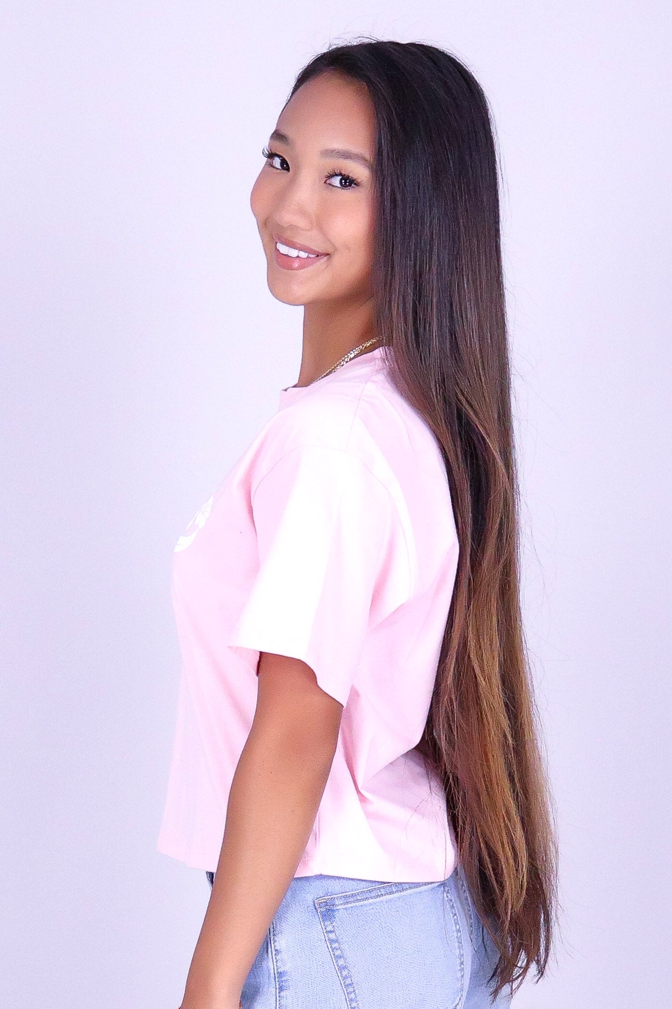 ALOHA HIBISCUS CROP TEE