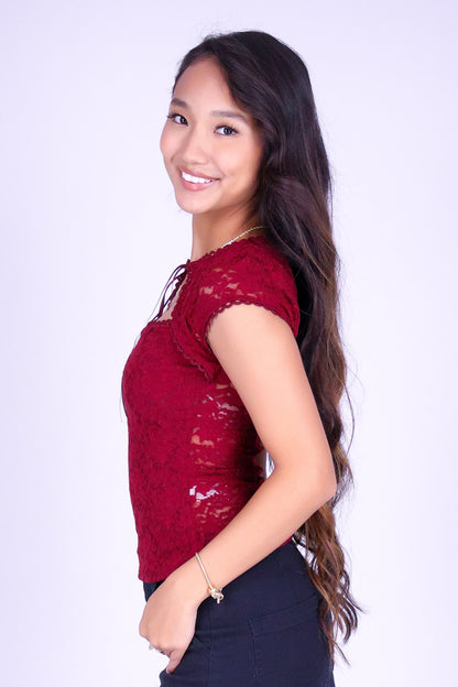 TRACES OF YOU LACE TOP