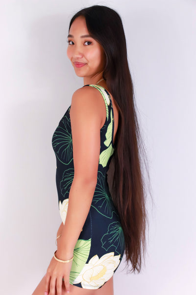 Jeans Warehouse Hawaii - PRINT CASUAL ROMPERS - WATER LILY CATSUIT ROMPER | By LUZ