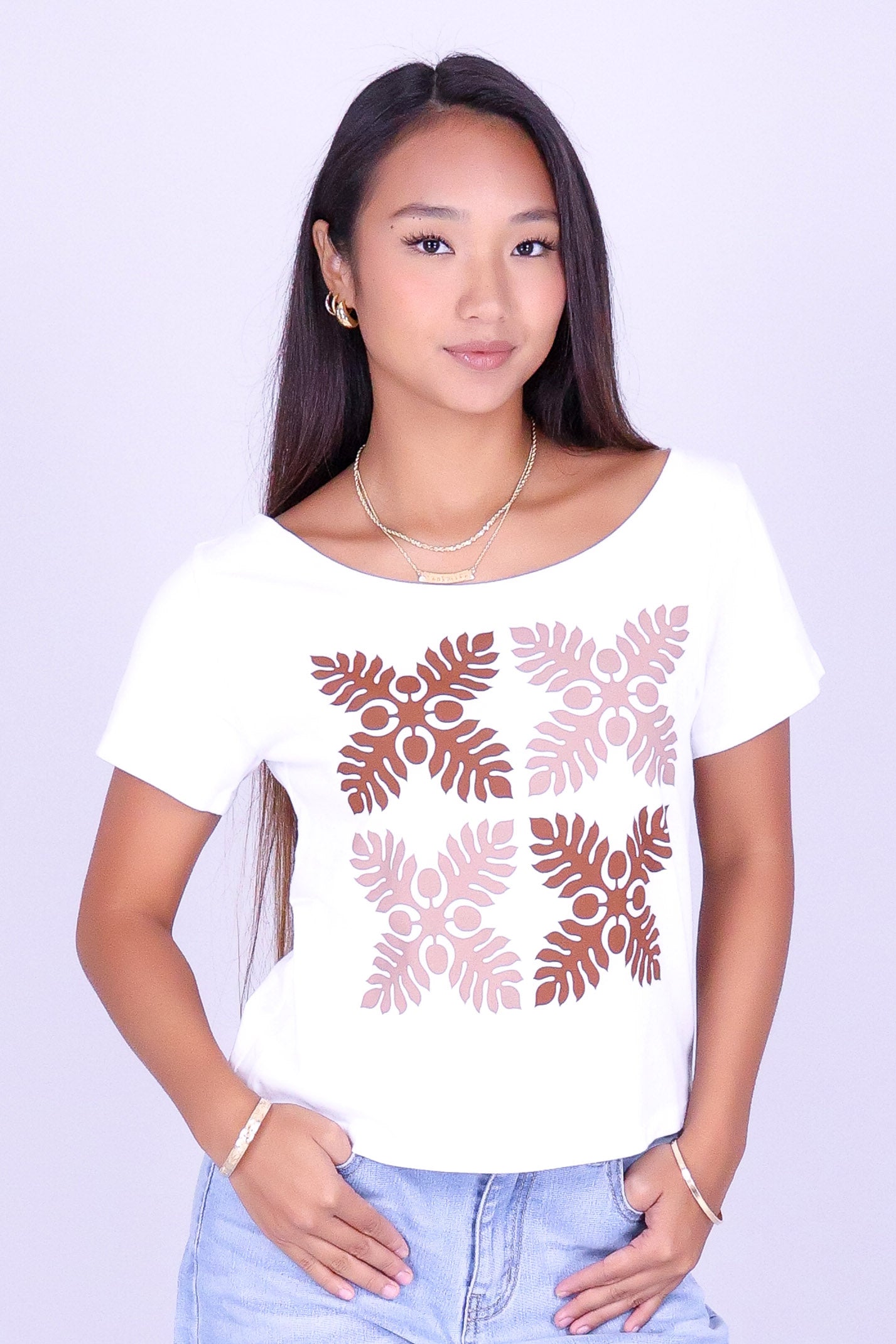 4 ULU QUILT OFF SHOULDER TEE