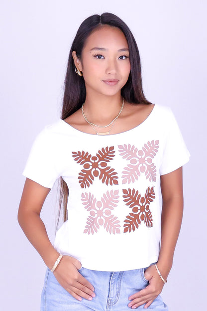 4 ULU QUILT OFF SHOULDER TEE