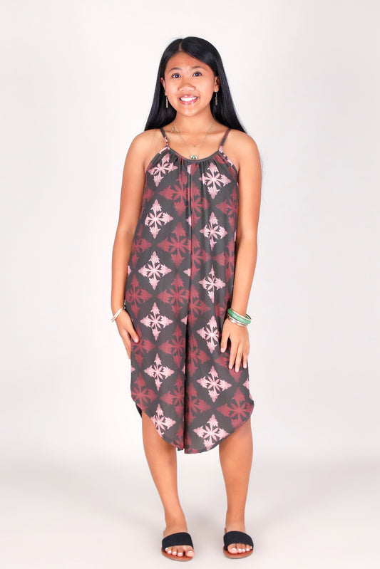 TORCH GINGER QUILT NO WAIST JUMPSUIT | KIDS SIZE 2-16