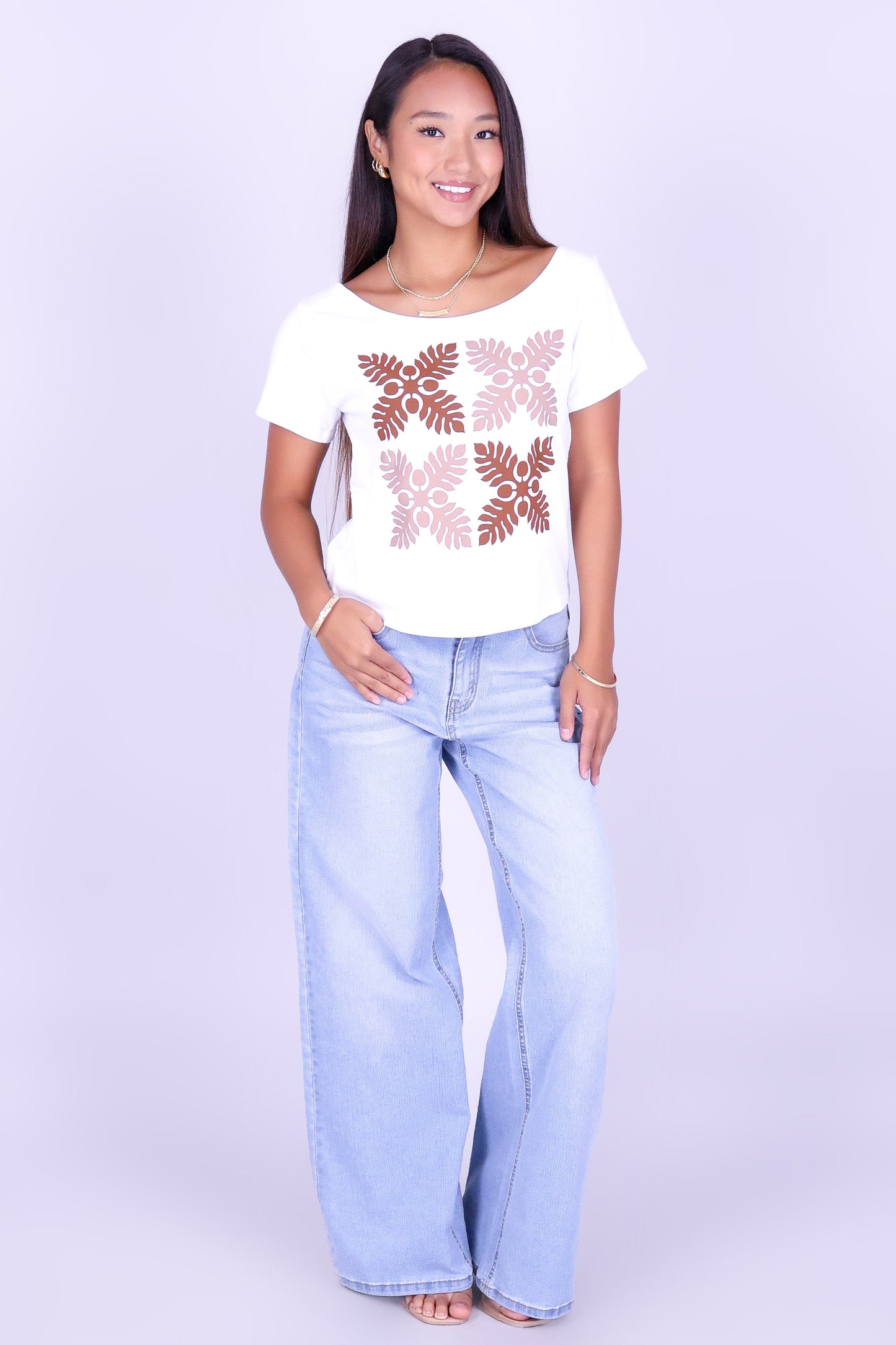 4 ULU QUILT OFF SHOULDER TEE