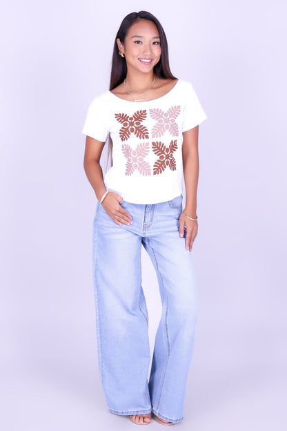 4 ULU QUILT OFF SHOULDER TEE