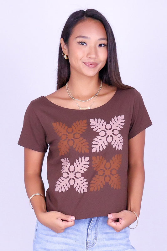 4 ULU QUILT OFF SHOULDER TEE
