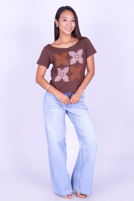 4 ULU QUILT OFF SHOULDER TEE