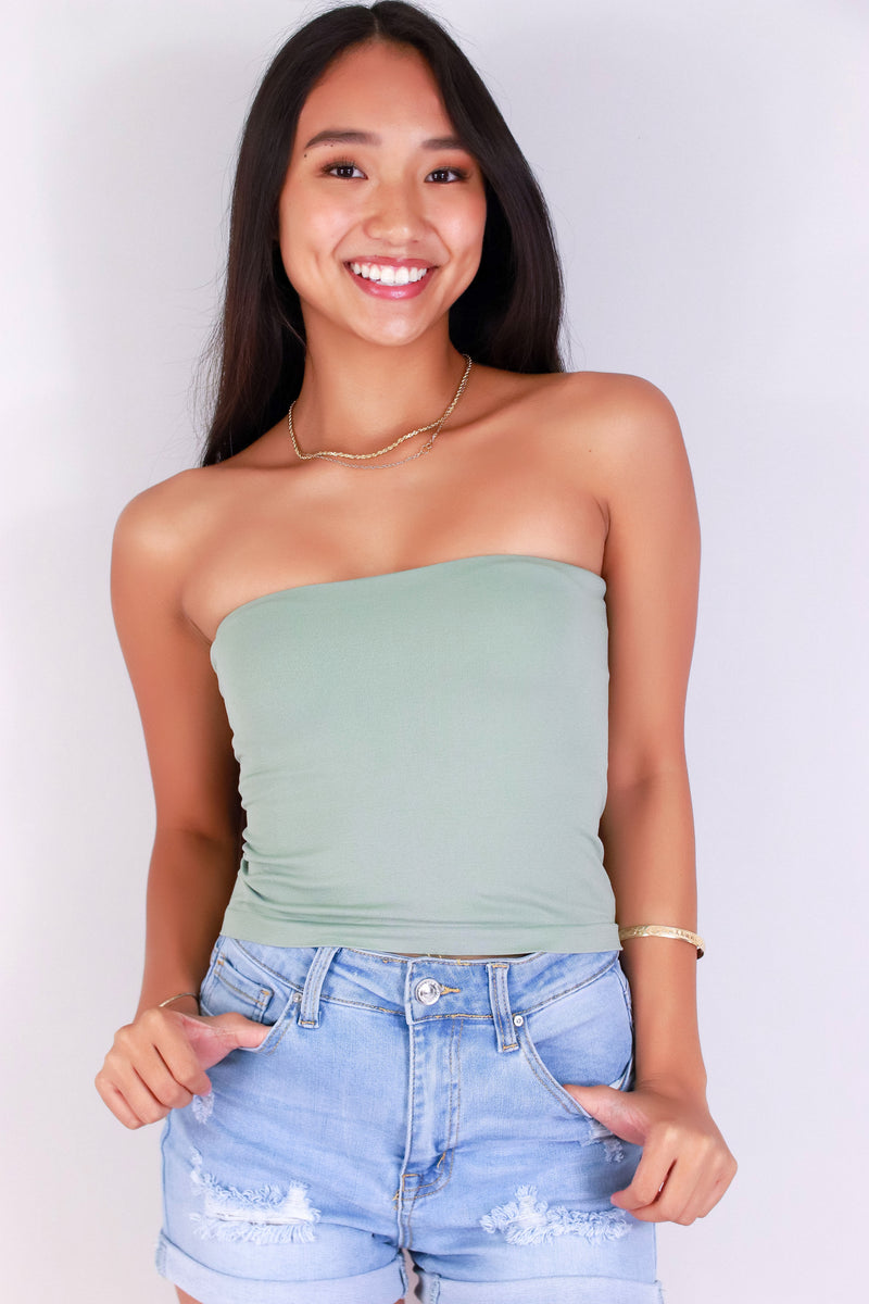 Jeans Warehouse Hawaii - TANK/TUBE SOLID BASIC - WORTH IT TUBE TOP | By ANWND