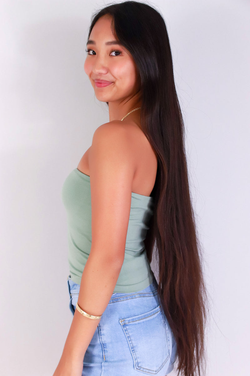 Jeans Warehouse Hawaii - TANK/TUBE SOLID BASIC - WORTH IT TUBE TOP | By ANWND