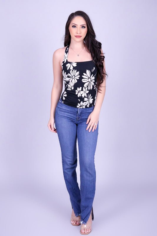 FLOW IN FULL HALTER TOP