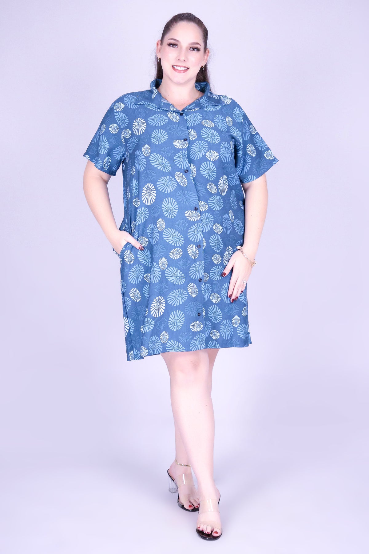 OPIHI BUTTON DOWN DRESS