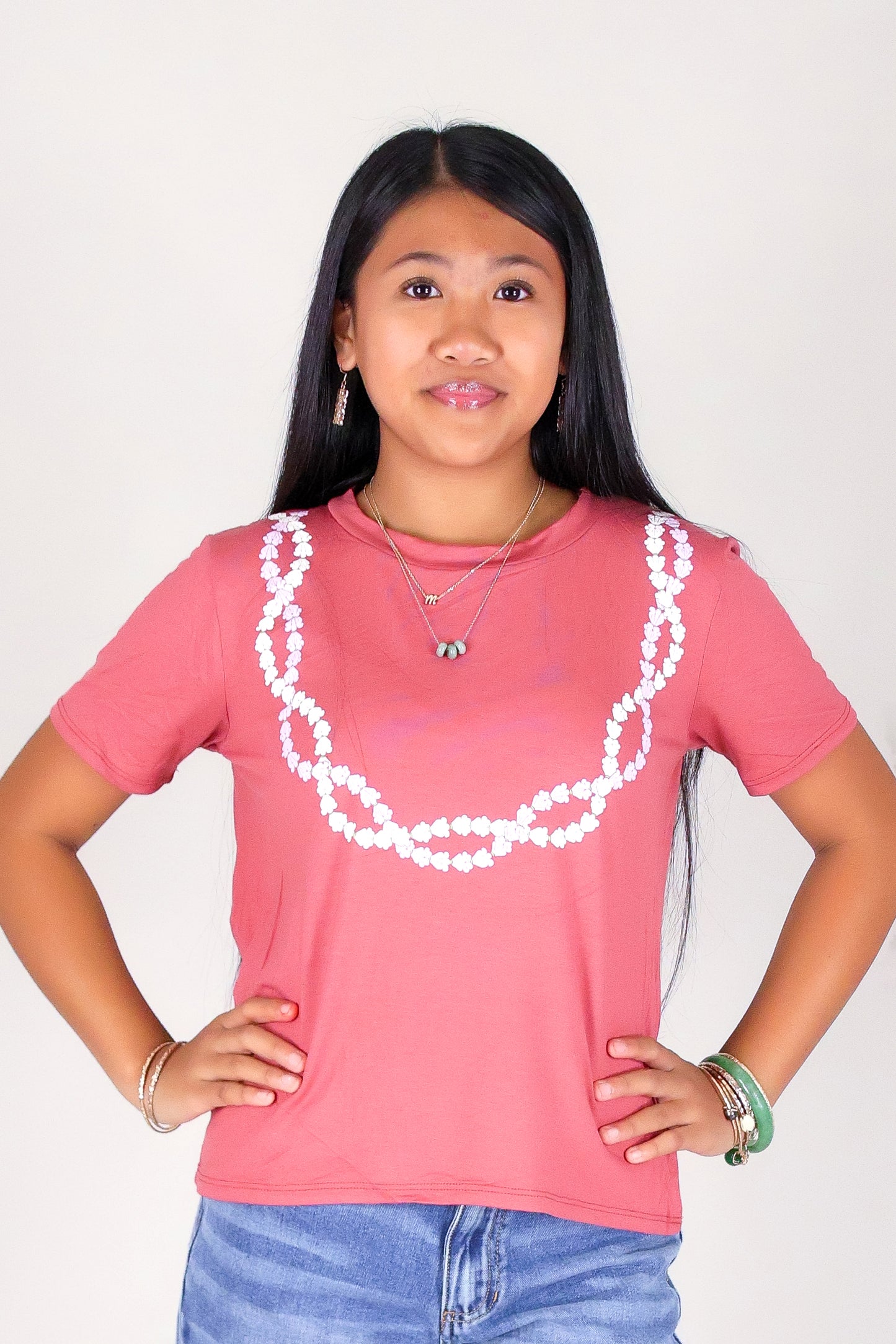 CROWN FLOWER TWIST LEI TEE | KIDS SIZE 2-16
