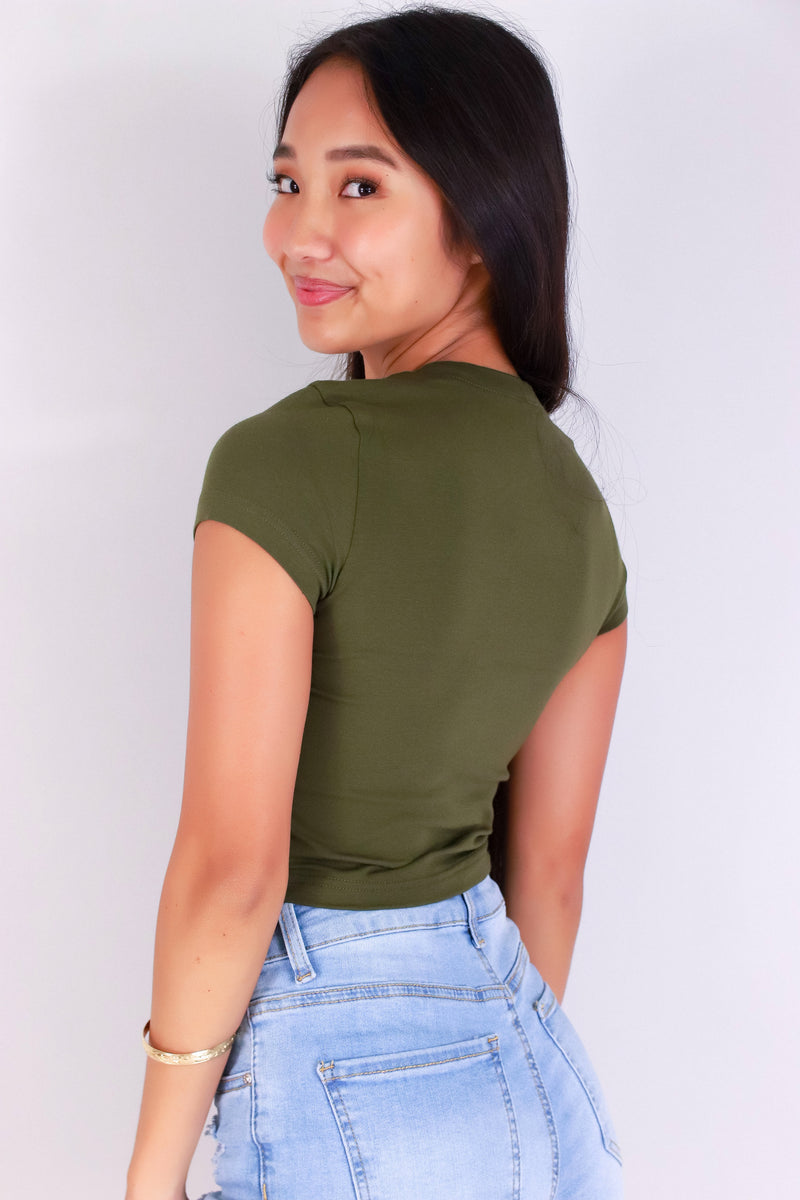 Jeans Warehouse Hawaii - S/S SOLID BASIC - PART OF THE CREW TOP | By ROSIO
