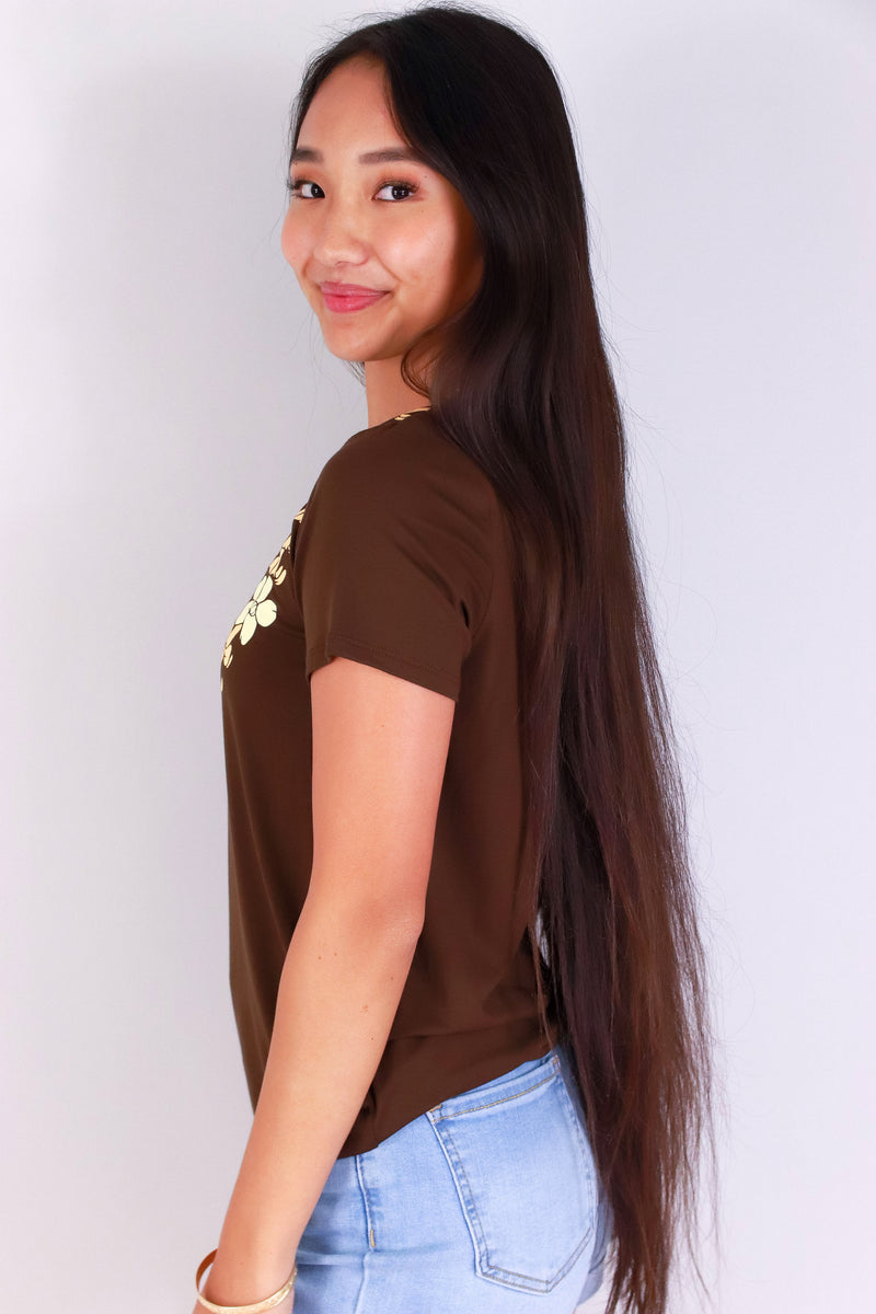 Jeans Warehouse Hawaii - S/S SCREEN - PUAKENIKENI LEI TEE | By LUZ