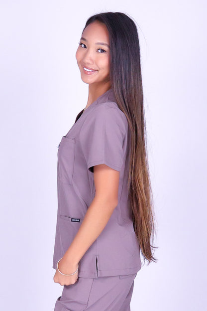 BE PATIENT WITH ME SCRUB TOP