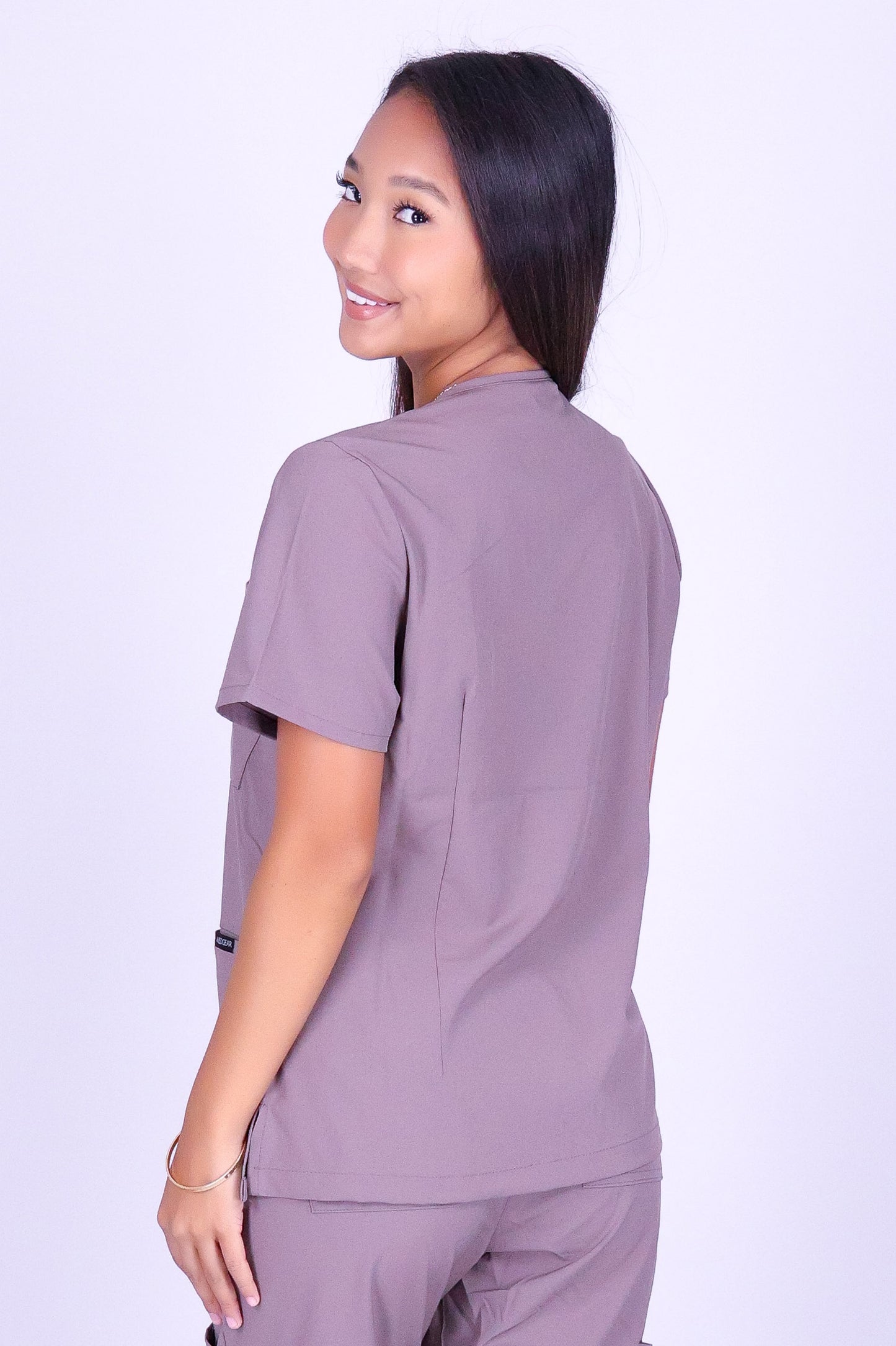 BE PATIENT WITH ME SCRUB TOP