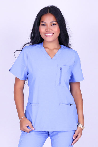 BE PATIENT WITH ME SCRUB TOP