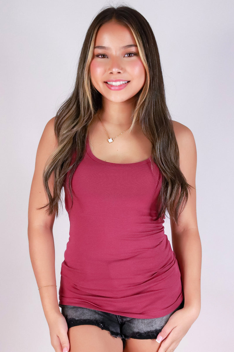 Jeans Warehouse Hawaii - TANK/TUBE SOLID BASIC - MAGIC MOMENT TOP | By CRESCITA APPAREL/SHINE I
