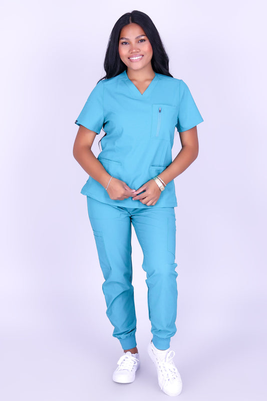 BE PATIENT WITH ME SCRUB TOP
