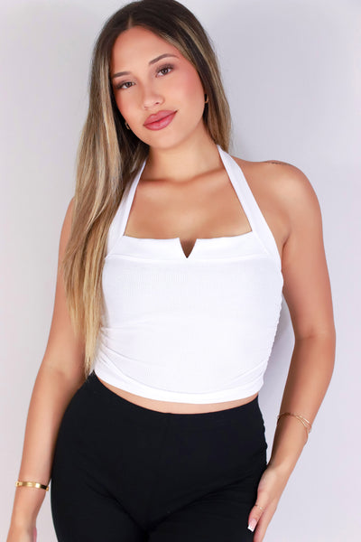 Jeans Warehouse Hawaii - SL CASUAL SOLID - SWEET SLICE HALTER TOP | By CRESCITA APPAREL/SHINE I
