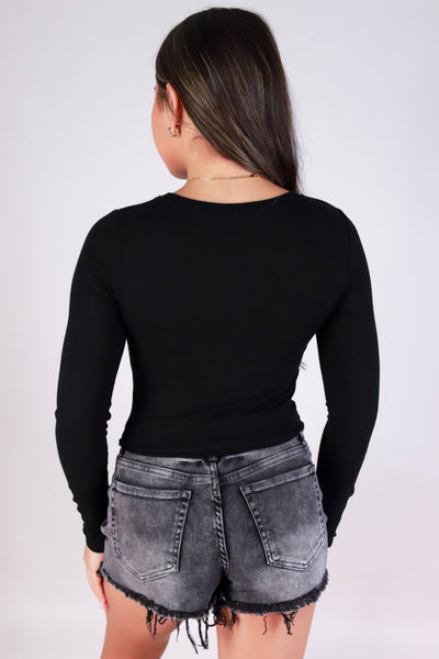 Jeans Warehouse Hawaii - L/S SOLID BASIC - NOT A PROBLEM TOP | By CRESCITA APPAREL/SHINE I