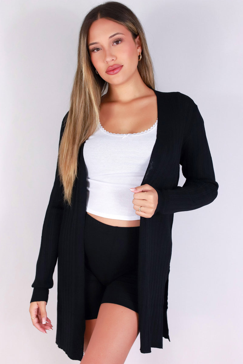 Jeans Warehouse Hawaii - SOLID LONG SLV CARDIGANS - WRAP ME UP SWEATER CARDIGAN | By BE COOL
