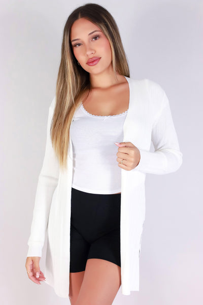 Jeans Warehouse Hawaii - SOLID LONG SLV CARDIGANS - WRAP ME UP SWEATER CARDIGAN | By BE COOL