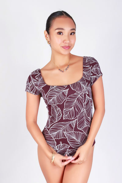 TROPICAL LEAF BODYSUIT