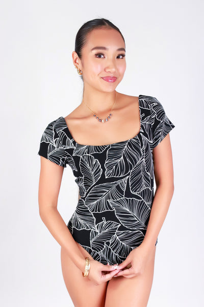 TROPICAL LEAF BODYSUIT