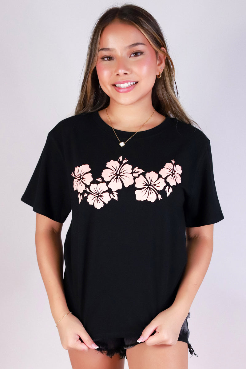 Jeans Warehouse Hawaii - S/S SCREEN - MULTI HIBISCUS TEE | By POPULAR 21