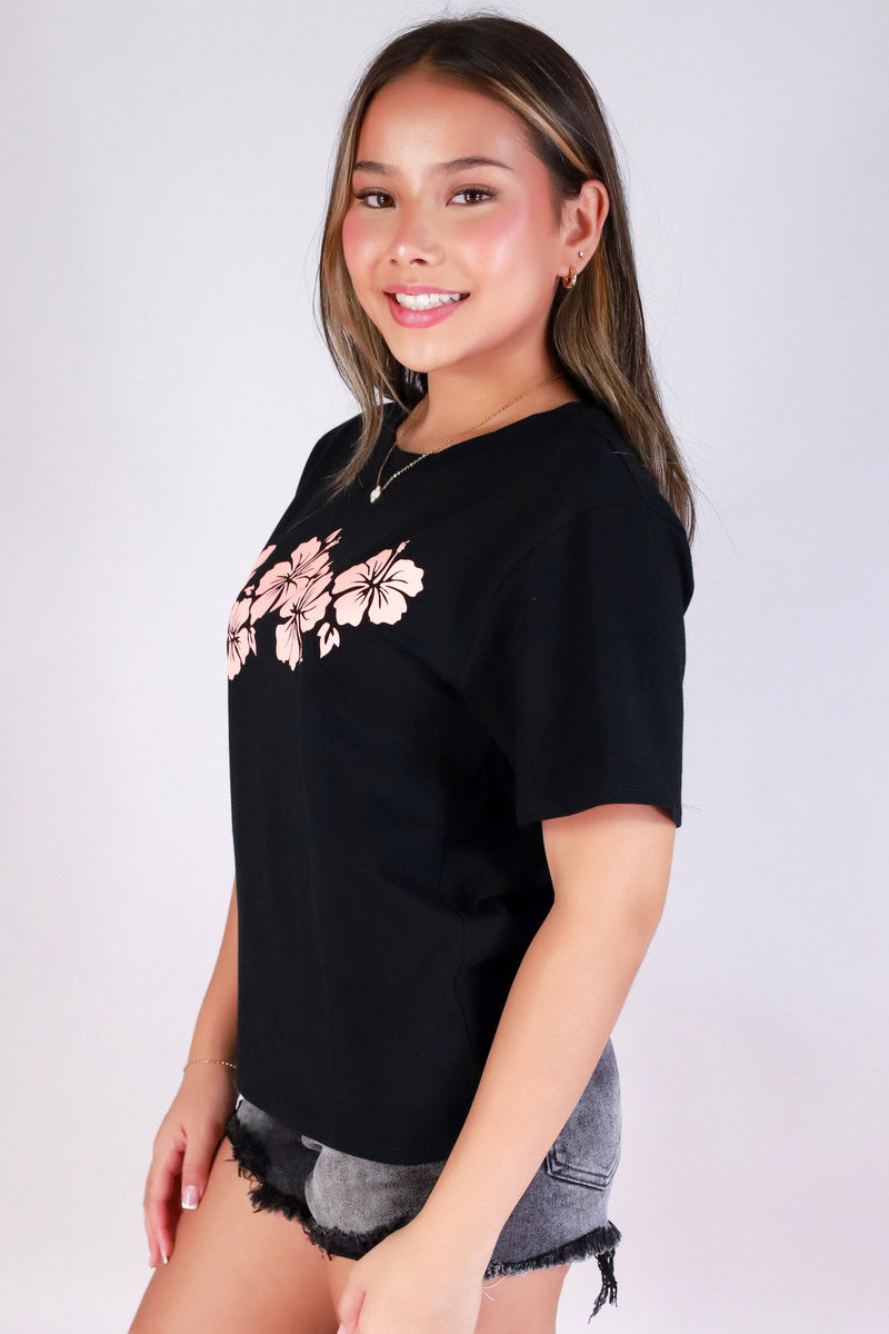 Jeans Warehouse Hawaii - S/S SCREEN - MULTI HIBISCUS TEE | By POPULAR 21