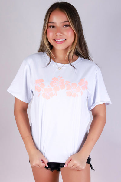 Jeans Warehouse Hawaii - S/S SCREEN - MULTI HIBISCUS TEE | By POPULAR 21