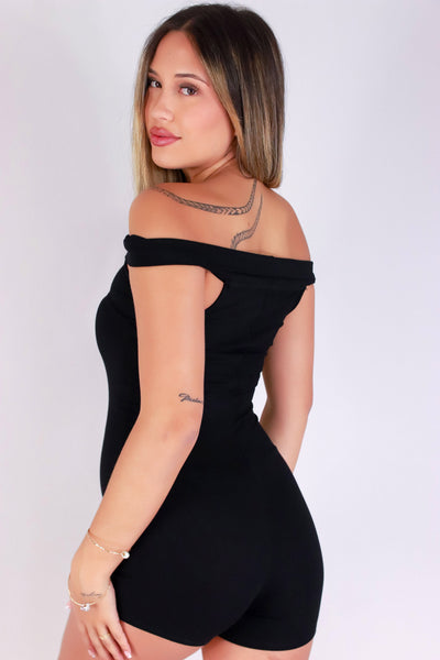 Jeans Warehouse Hawaii - SOLID CASUAL ROMPERS - SLIP INTO SLEEK OFF-THE-SHOULDER CATSUIT ROMPER | By CRESCITA APPAREL/SHINE I