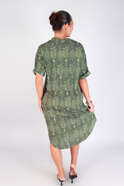 HELICONIA BUTTON DOWN DRESS